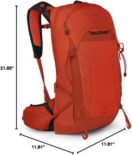 Vista 14 de Osprey Talon Pro 20L Mochila de senderismo para hombre con cinturón de cadera, color naranja marte