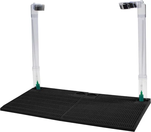 Vista 3 de Penn-Plax Filtro de acuario Undergravel para tanques de 10 galones, dos placas de 9.5 x 9.5 pulgadas, sistema debajo de grava para agua limpia