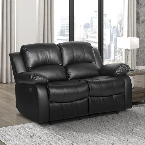 Vista 11 de Lexicon Humphreys Wall-Hugger - Juego de sala de estar reclinable manual, 2 piezas, color negro