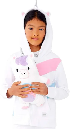 Vista 6 de Cubcoats Sudadera con capucha 2 en 1 para niños y peluche suave, Marrón