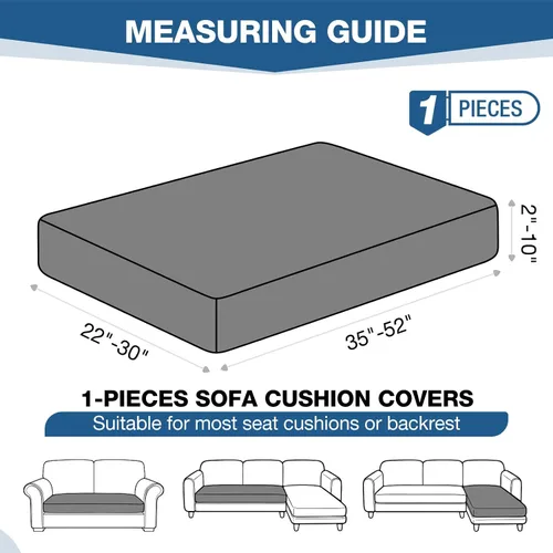 Vista 2 de TAOCOCO Fundas de cojín para sofá mediano 1 pieza, fundas elásticas para sofá de 2 plazas, fundas de sofá suaves lavables para proteger muebles