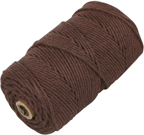 Vista 29 de Cordón de algodón para macramé, hilo torcido de 4 capas, cuerda de algodón natural, suministros perfectos de macramé, para hacer soportes colgantes