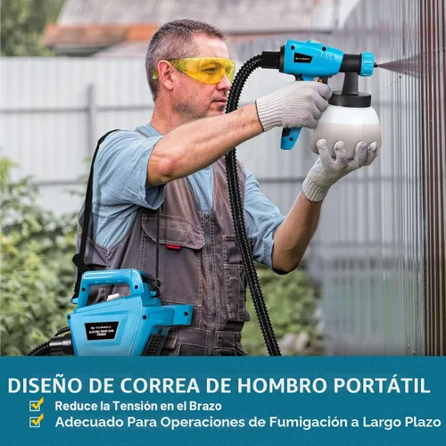 Vista 2 de Tilswall Pulverizador de pintura, pistola eléctrica de pintura en aerosol Azul
