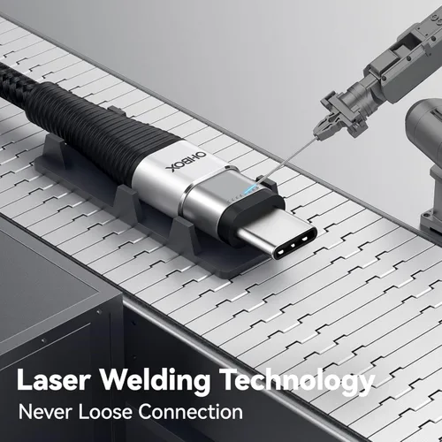 Vista 2 de Cable largo USB a USB C de 10 pies, paquete de 2 unidades, cable USB a USBC de carga rápida tipo C cargador trenzado para iPhone 17 Pro Max, 16/15
