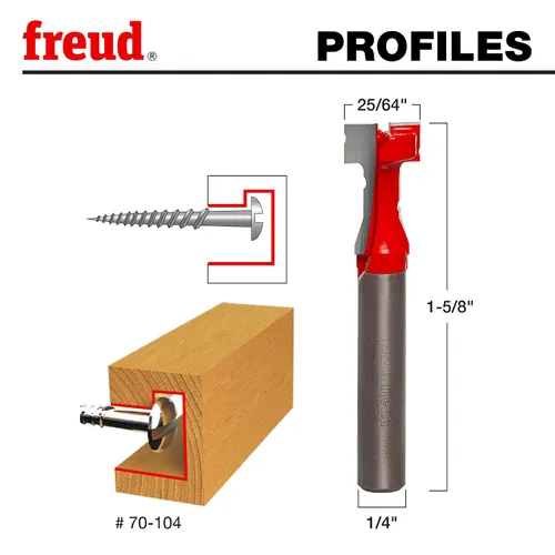 Vista 3 de Freud 70-104: 25/64" (Dia.) Broca de agujero, revestimiento de escudo permanente rojo