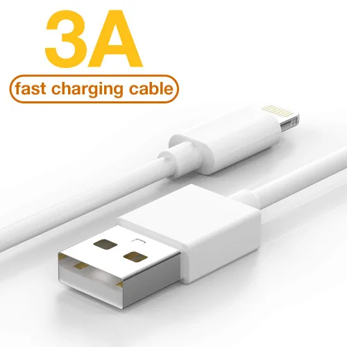 Vista 3 de Paquete de 5 (10 pies) [Certificado MFi de Apple] Cable Lightning largo de carga rápida para iPhone compatible con iPhone 14/14 Pro Max/13 Pro