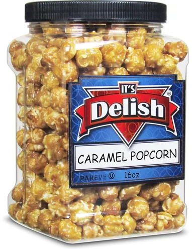 Vista 17 de Palomitas de maíz gourmet con sabor a plátano amarillo de It's Delish, envase jumbo de 16 oz Snack de pop corn aireado a granel - Temática frutal