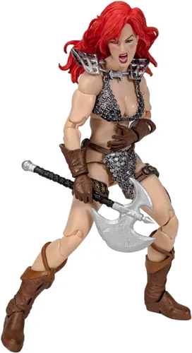 Vista 8 de Boss Fight Studio Epic H.A.C.K.S. Red Sonja Deluxe Figura de acción – Figura coleccionable altamente articulada, personalizable con accesorios