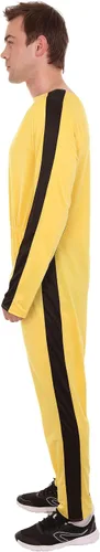 Vista 3 de Traje negro y amarillo de la celebridad de las artes marciales de la muerte de los hombres adultos HC-1147