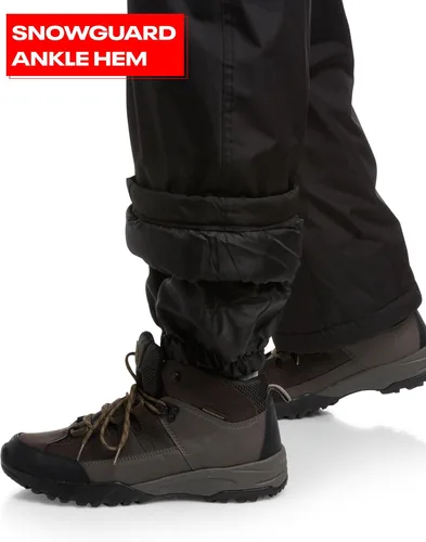 Vista 5 de Reebok Pantalones de nieve para hombre, pesados e impermeables, con bolsillos tipo cargo, polainas de nieve, pantalones de esquí para hombre