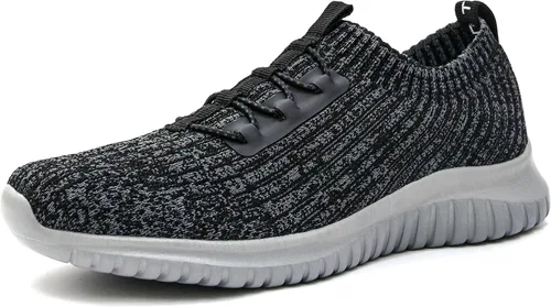 Vista 19 de TIOSEBON - Zapatos de caminar sin cordones para mujer, ligeros, casuales, para correr A/Todo Blanco