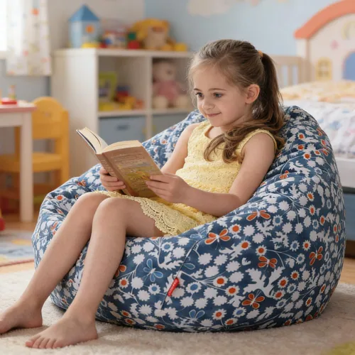 Vista 14 de YuppieLife Funda para puf de almacenamiento para niños (sin relleno), organizador de juguetes, sofá con asa de transporte, disponible para niños