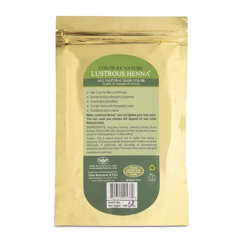 Vista 2 de Borgoña Color by Nature Lustrous henna 3.53 oz