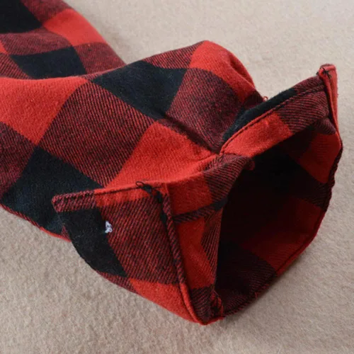 Vista 6 de Camisa de franela a cuadros de manga larga con botones para niños pequeños