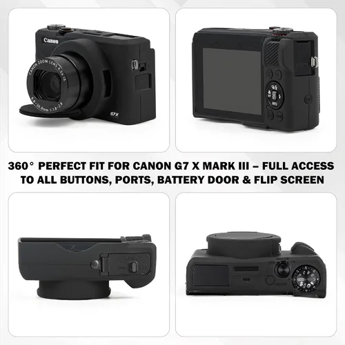 Vista 6 de Funda de silicona para cámara Canon PowerShot G7X Mark III (negro)