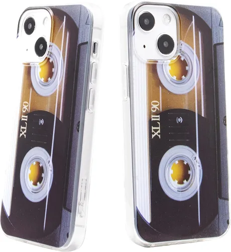 Vista 4 de Funda compatible con iPhone 13 Mini 80S, cinta de cassette a prueba de golpes, música fresca, funda protectora para iPhone 13 mini de 5.4 pulgadas