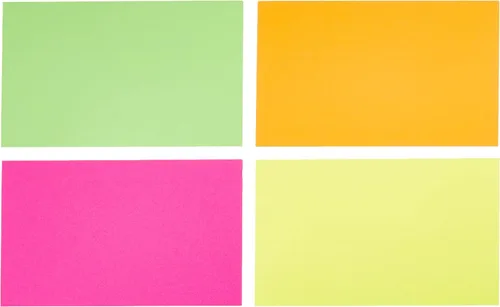 Vista 4 de Amazon Basics Tarjetas de índice rayadas para estudiar y tomar notas, colores neón surtidos, 3 x 5 pulgadas, 300