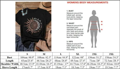 Vista 3 de MaQiYa - Camisetas gráficas de verano para mujer, manga corta, algodón con estampado de sol y luna.
