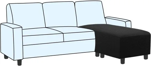 Vista 17 de H.VERSAILTEX Funda Deslizable para Otomana Rectangular Ajuste de Longitud 29"-34" Reposapiés Fundas Deslizables para Sofá Funda para Taburete