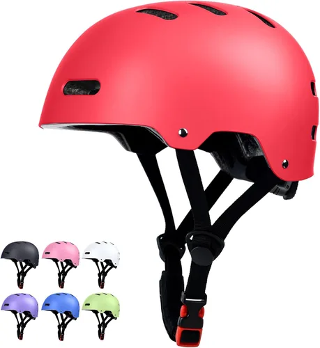 Vista 12 de Casco de patineta y bicicleta para adultos, mujeres, hombres, jóvenes y niños (2-3-5-8-14+ años, niños y niñas) - Casco ajustable multideporte