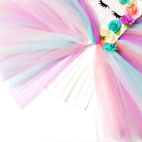 Vista 4 de Jxstar Disfraz de unicornio para niñas y muñecas a juego