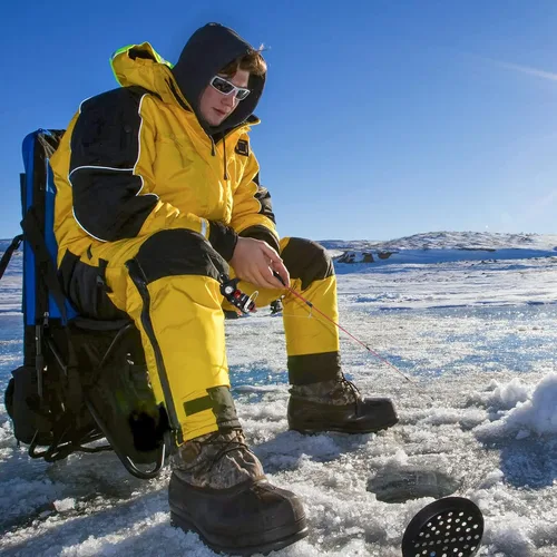 Vista 9 de PLUSINNO Combo ultraligero de caña de pescar en hielo y carrete, 25"/26"/27"/28", equipo de pesca en hielo sensible para lucioperca perca Panfish