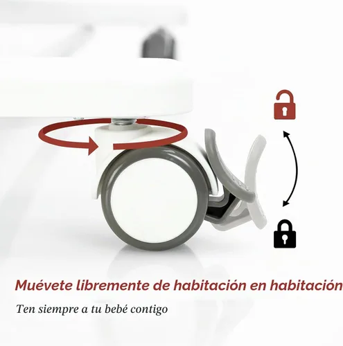Vista 6 de Moisés mecedor para bebé, moisés eléctrico automático junto a la cama, durmiente junto a la cama para bebé de 5 alturas ajustables para infantes