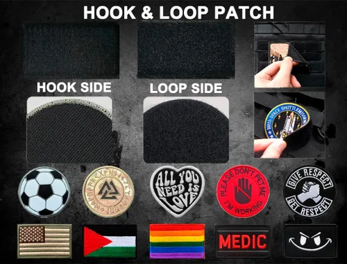 Vista 6 de 2 piezas All You Need is Coffee Hook & Loop Patch Funny Fastener Tactical Colorful Emblema bordado Aplique militar extraíble para ropa, sombreros
