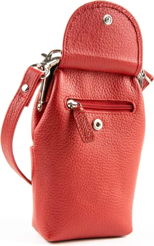 Vista 8 de Cartera de cuero premium para mujer y embrague RFID con muñequera, Negro