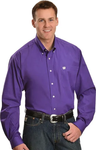 Vista 5 de Cinch CInch Solid Dove Gray Button Camisa de manga larga con botones, Gris