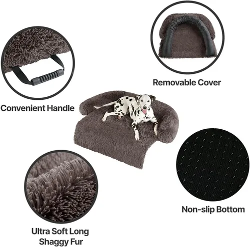 Vista 9 de Codi Cama calmante para perros – Tapete protector de sofá antiansiedad para perros grandes, 41 x 37 x 6 pulgadas, lavable a máquina, esponjosa