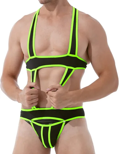 Vista 32 de Jockstrap Lucha Sencillo Bolsa Hebilla Bolsa Leotardo Ropa Interior Arnés Monos