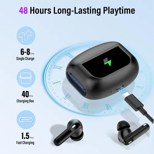 Vista 7 de Auriculares inalámbricos con cancelación activa de ruido 48H con pantalla