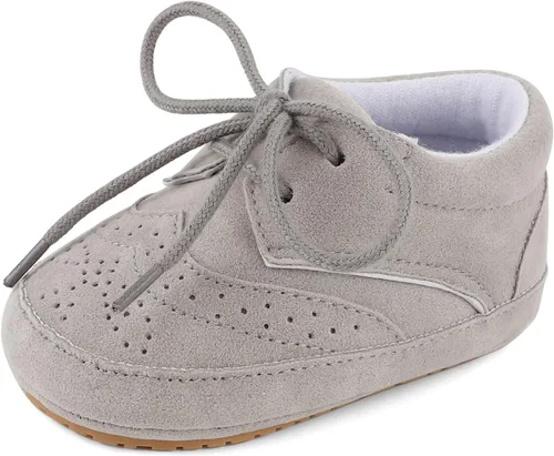 Vista 7 de ESTAMICO Zapatos para bebés niños Prewalker PU Sneakers Negro+Blanco