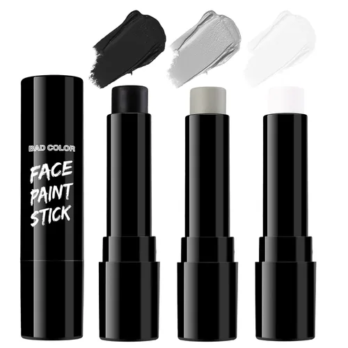Vista 10 de BADCOLOR Juego de 3 barras de pintura negra para adultos, no tóxicas, hipoalergénicas, para Halloween, béisbol, sóftbol, fútbol, lacrosse, fútbol