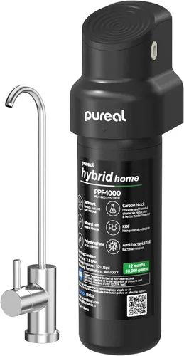 Vista 13 de Pureal Hybrid Home PPF-1000 - Filtro de repuesto de bloque de carbono de 10 pulgadas, 10000 galones, sedimento mineral KDF polifosfato, NSF/ANSI 42