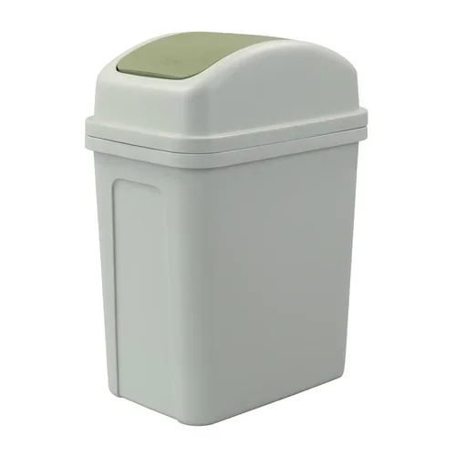 Vista 9 de Cubo de basura con tapa abatible de 1.8 galones, cesta de basura Negro