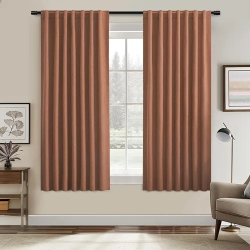 Vista 33 de UHITECH Short Blackout Curtains for Bedroom 24 Inch Long 2 Panels, Beige