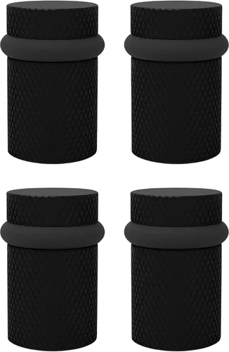 Vista 30 de Mega Handles Tope de Puerta de Piso, Tope Negro de Instalación Rápida Protector de Pared, Protectores de Pared contra Pomos de Puerta, Tope