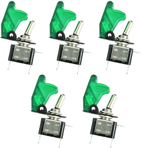 Vista 9 de Interruptores oscilantes unipolares E Support de encendido y apagado con lámpara de luz led para auto o barco, de 12 V y de 20 A, Azul Led azul