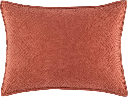Vista 6 de Pine Cone Hill Kerala Spice Matelasse - Funda de almohada, tamaño estándar, patrón sólido amarillo/naranja/amarillo/naranja Multicolor