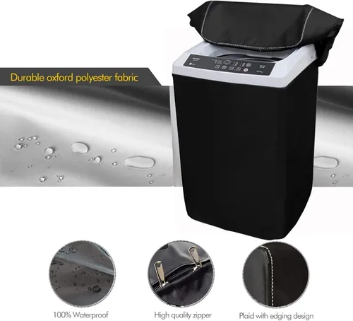 Vista 3 de Funda para lavadora, cubierta para lavadora/secadora para carga superior, resistente al polvo, impermeable, cubierta para lavadora totalmente