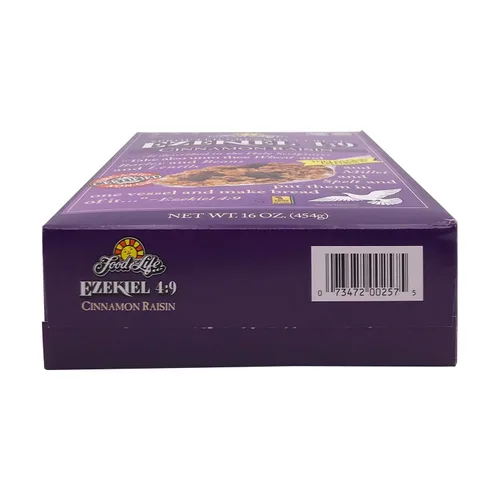 Vista 5 de Food for Life, cereal de granos germinados orgánico Ezekiel 4:9, canela y pasas, 16 onzas