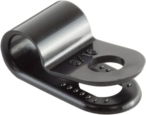 Vista 3 de GTSE - Abrazaderas de cable de plástico de nailon negro Montaje de tornillo de 1/2 pulgada, paquete de 100