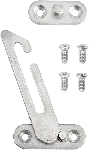 Vista 6 de Restrictor de ventana UPVC para bebés y niños de seguridad de acero inoxidable resistente para ventana, 1 pieza de lado izquierdo