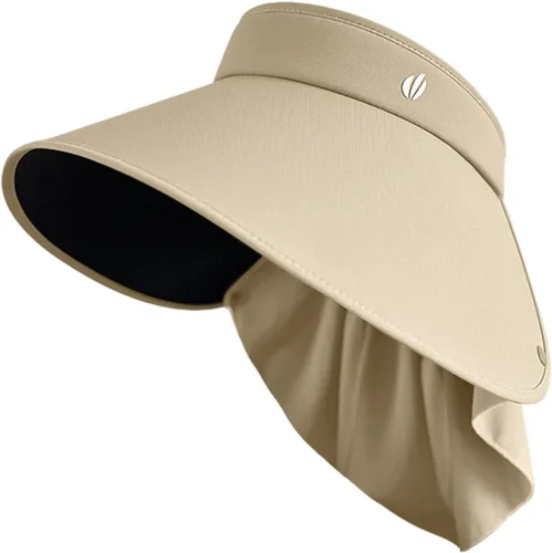 Vista 5 de Sombrero unisex de ala ancha con protección UV UPF 50+ material transpirable para actividades al aire libre, senderismo, pesca Beige