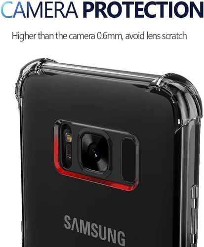 Vista 4 de Funda Galaxy S8 a prueba de golpes, parachoques protector, carcasa de teléfono celular para Samsung Galaxy S8 5.8 pulgadas, TPU, para hombres