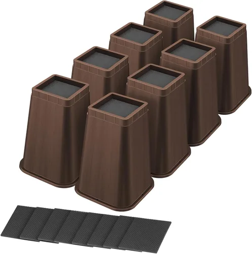 Vista 8 de shouwuhho Elevador de Cama de 8 Pulgadas de Alta Resistencia, Elevador de Muebles de 12" 8" 4" para Mesa, Pata de Escritorio, Sofá, Sofá Cama