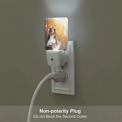 Vista 5 de Futterya Luz nocturna LED personalizada enchufable, juego personalizado de 2 lámparas de decoración con sensor automático del atardecer al amanecer