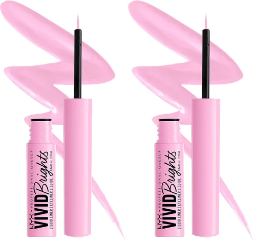 Vista 22 de NYX PROFESSIONAL MAKEUP Vivid Brights - Delineador líquido resistente a las manchas con punta precisa, Cobalt Crush 05 Cobalt Crush